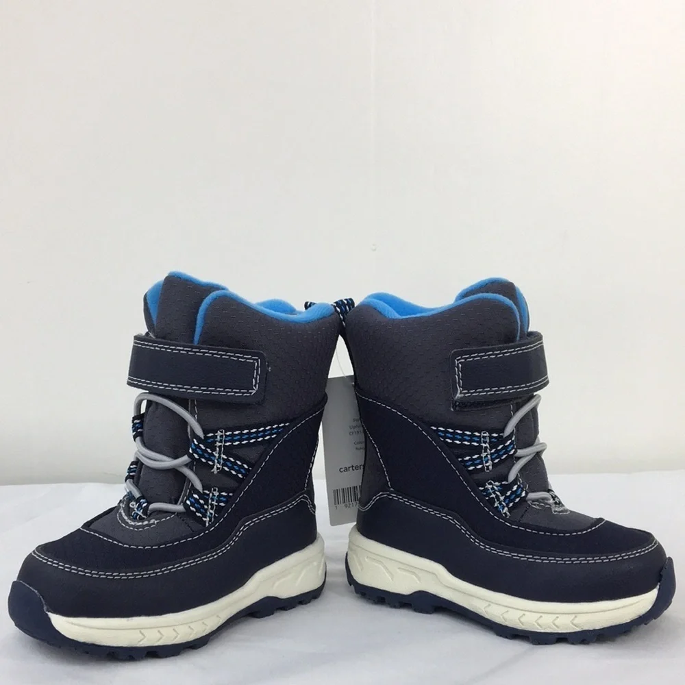 Carters Unisex Uphill Navy Snow Boot Size 5 Brand NEW With Tags